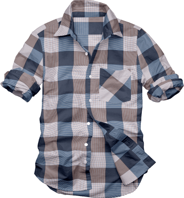 Checkered Slim Collar Casual Shirt
